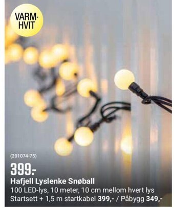 Europris Hafjell Lyslenke Snøball tilbud