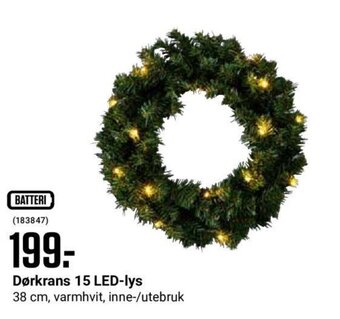 Europris Dørkrans 15 LED-Lys tilbud