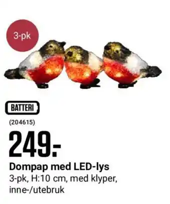 Europris Dompap Med LED-Lys tilbud