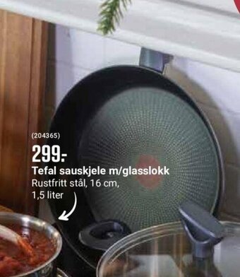 Europris Tefal Sauskjele m/glasslokk tilbud