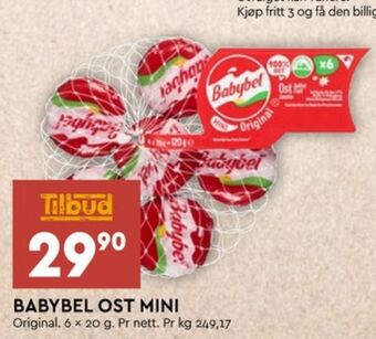 Coop Mega Babybel ost tilbud