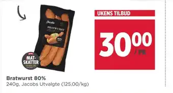 Meny Jacobs utvalgte pølser tilbud