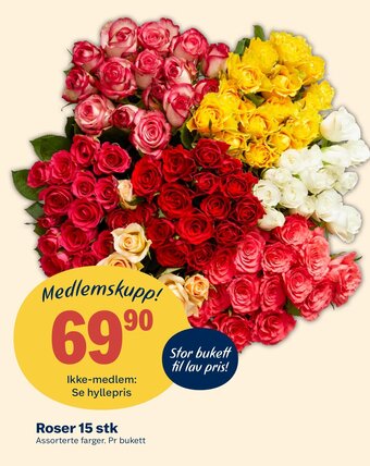 Coop Extra Roser 15 stk tilbud