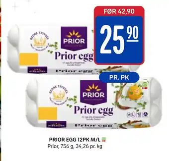 Rema 1000 Prior egg 12pk m/l tilbud