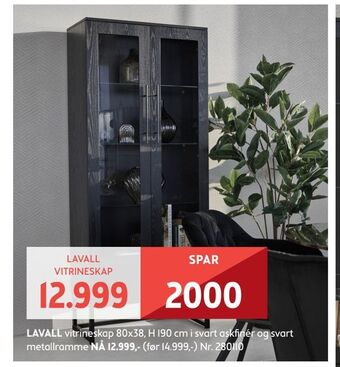 Bohus Lavall vitrineskap tilbud