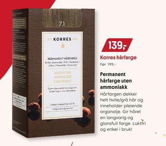 VITA Korres hårfarge tilbud