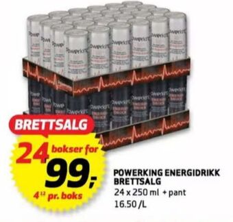 Bunnpris Powerking energidrikk tilbud