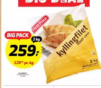 Bunnpris First price kyllingfilet tilbud