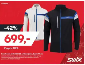 XXL Sport Swix Focus Jacket 22/23, Softshelljakke, Dame/Herre tilbud