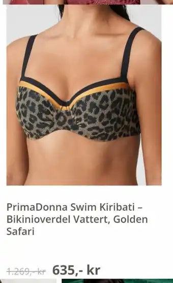 Marinka PrimaDonna Swim Kiribati - Bikinioverdel Vattert, Golden Safari tilbud