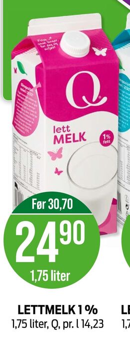 Kiwi Lettmelk 1 % tilbud