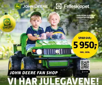 Felleskjøpet John Deeree Elektrisk Lekegator For Barn tilbud