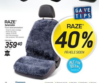 Thansen Setetrekk tilbud