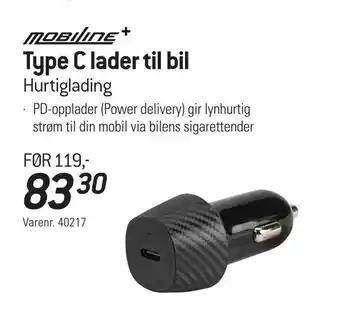Thansen Type c lader til bil tilbud