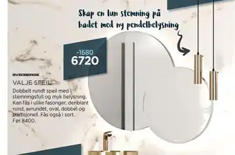 Bademiljø Valje speil tilbud