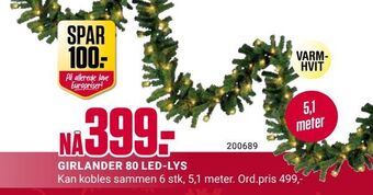 Europris Girlander 80 led-lys tilbud