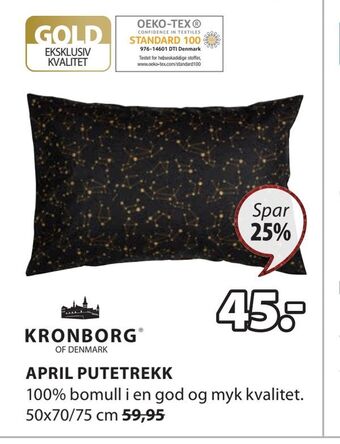 JYSK April putetrekk tilbud