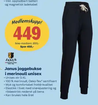 Coop Obs Janus joggebukse tilbud