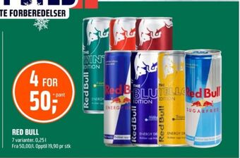 Coop Obs Red bull energidrikk tilbud