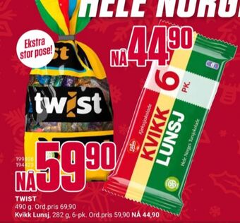 Europris Twist konfekt tilbud