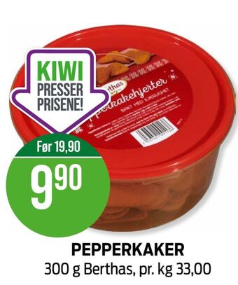 Kiwi Berthas pepperkaker tilbud