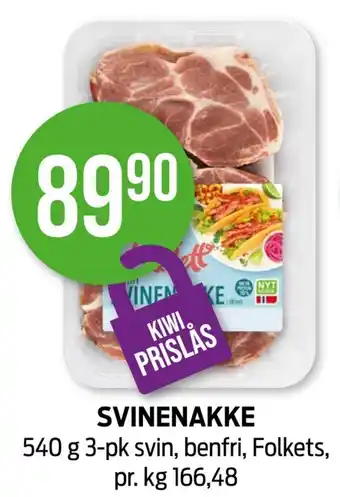 Kiwi Folkets svinenakke tilbud