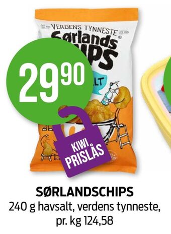 Kiwi Sørlandschips chips tilbud