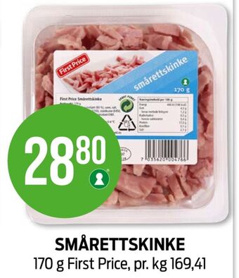 Kiwi First price smårettskinke tilbud