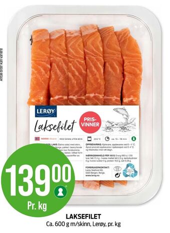 Kiwi Lerøy laksefilet tilbud