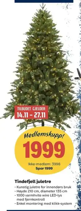 Coop Obs Tindefjell juletre tilbud