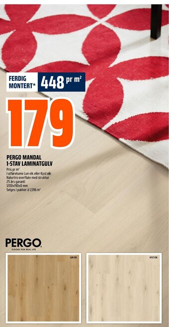 Coop Obs Pergo Mandal 1-Stav Laminatgulv tilbud