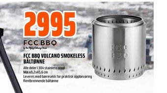 Coop Obs FCC BBQ Volcano Smokeless Båltønne tilbud