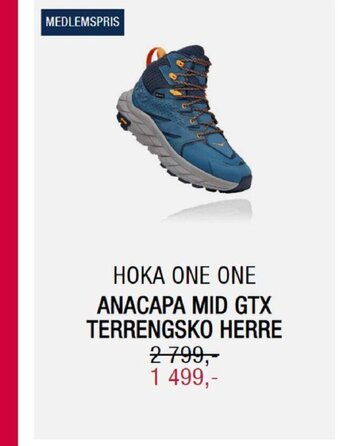Sport 1 Hoka One One Anacapa Mid GTX Terrengsko Herre tilbud