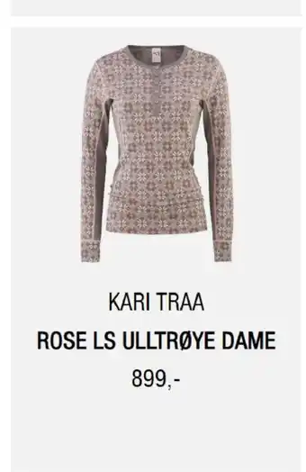 Sport 1 Kari Traa Rose LS Ulltrøye Dame tilbud