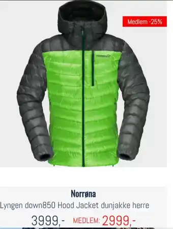 Oslo Sportslager Norrøna Lyngen down850 Hood Jacket dunjakke herre tilbud