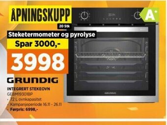 POWER Grundig Integrert Stekeovn tilbud
