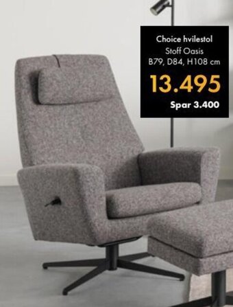 Fagmøbler Choice hvilestol tilbud