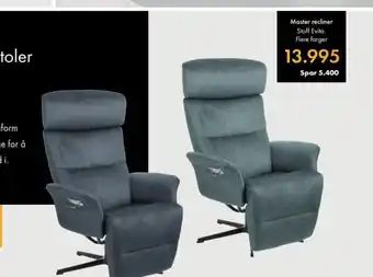 Master recliner Stoff Evita