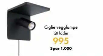 Fagmøbler Ciglie Vegglampe QI Lader tilbud
