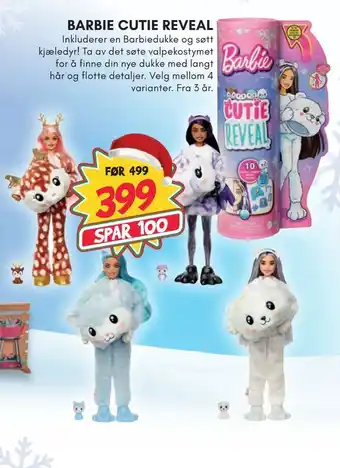 Extra Leker Barbie cutie reveal tilbud