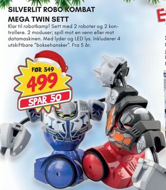 Extra Leker Silverlit robo kombat mega twin sett tilbud