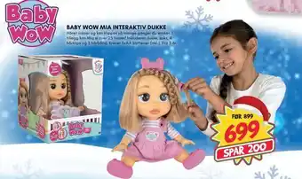 Extra Leker Baby wow mia interaktiv dukke tilbud