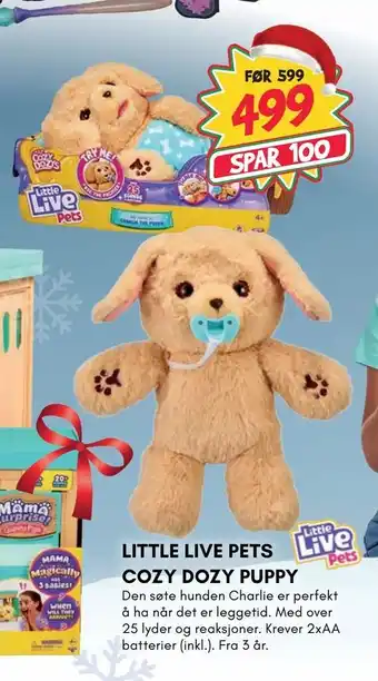 Extra Leker Little live pets cozy dozy puppy tilbud