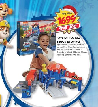 Extra Leker Paw patrol big truck stop hq tilbud