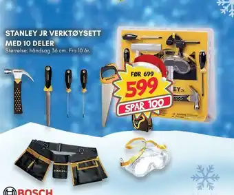 Extra Leker Stanley jr verktøysett med 10 deler tilbud