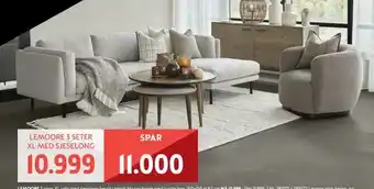 Bohus Lemoore 3 seter xl sofa med sjeselong tilbud
