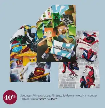 Princess Sengesett minecraft, lego ninjago, spiderman web, harry potter tilbud