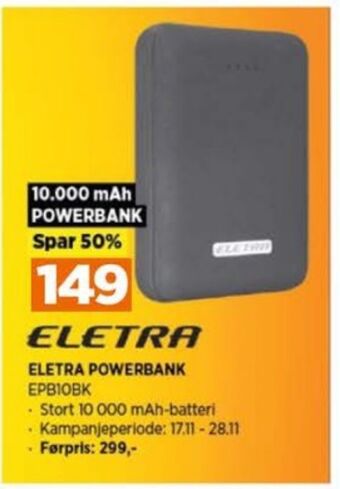 POWER Eletra powerbank tilbud