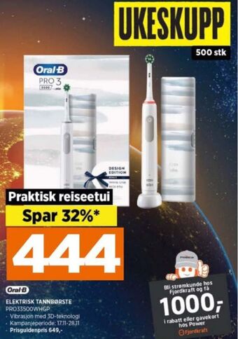 POWER Braun oral-b eltannbørste tilbud
