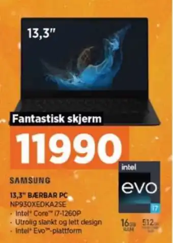 POWER Samsung bærbar pc tilbud
